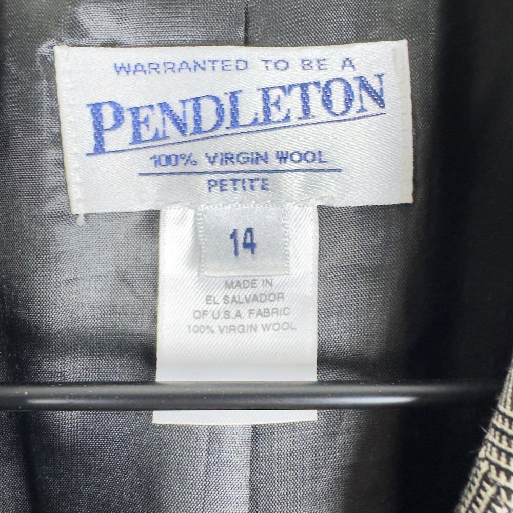 Vintage Pendleton Plaid Single Button Blazer Work… - image 5